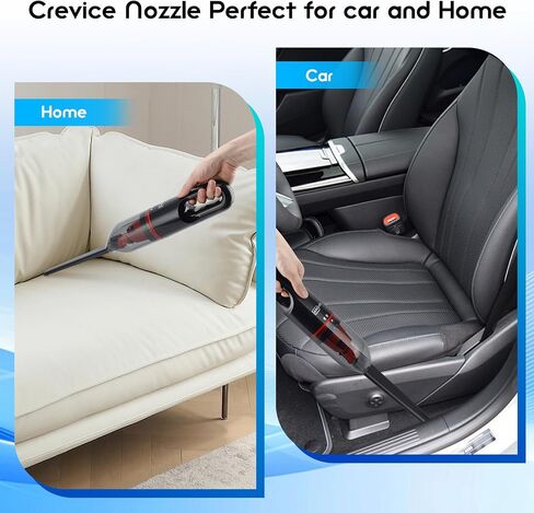 Cordless Handheld Vacuum Cleaner Mini Car Vacuum,Ultra-Lightweight 1.2lbs,Powerful Suction Power with Pet Brush,Type-C Charging,Car Vacuum Cleaner Rechargeable for Home Office Pet Hair Travel in Saudi Arabia