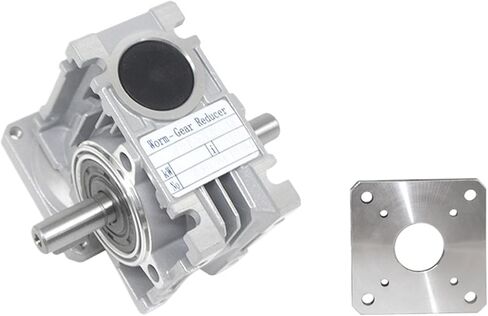 86mm Nema34 Worm Gearbox Ratio 1:5-1:100 Big Torque 19-49N.m Hollow/Double Shaft Load 3490N Speed Reducer for Stepper Motor(Nema34 Hollow Shaft,15) in Saudi Arabia