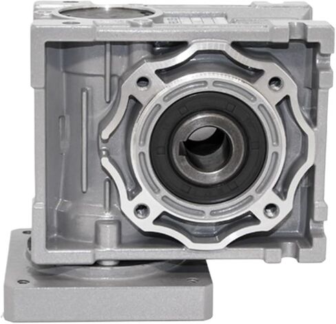 86mm Nema34 Worm Gearbox Ratio 1:5-1:100 Big Torque 19-49N.m Hollow/Double Shaft Load 3490N Speed Reducer for Stepper Motor(Nema34 Hollow Shaft,15) in Saudi Arabia