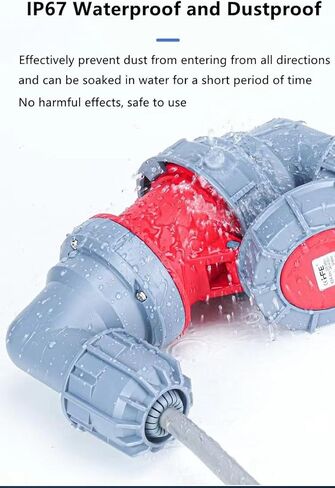 IEC60309 Waterproof Industrial Connector Right Angle Plug 5Pin 63A 380V-415V 3P+N+E Flame Retardant IP67 in Kuwait