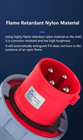 IEC60309 Waterproof Industrial Connector Right Angle Plug 5Pin 63A 380V-415V 3P+N+E Flame Retardant IP67 in Kuwait