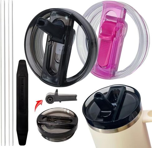 2 حزمة 30 أوقية قابلة للفصل قابلة للانفصال قش قش بديل ملاءمة لبروتور stanley quencher ، غطاء دليل التسرب ، لا يوجد غطاء قلم أعلى من التسكع لإكسسوارات كأس ستانلي in Kuwait