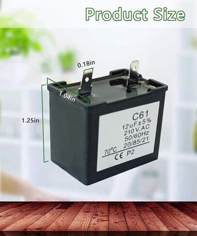 C61-P2 10uF 300VAC 50/60Hz Capacitor Compatible with Most Motors and Water Pump in Saudi Arabia