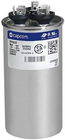 Z97F9837 - 35 + 4 UF MFD 370 VOLT VAC - GE ROUND DUAL RUN UPGRADE in Saudi Arabia