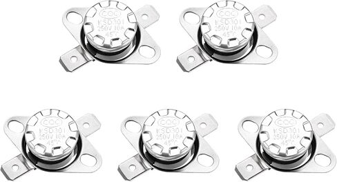 Rebower KSD301 Thermostat 120C NC Temperature Thermal Control Switch, [for Microwave Oven Refrigerators] - Normally Closed/90C Angle/2pcs in Kuwait
