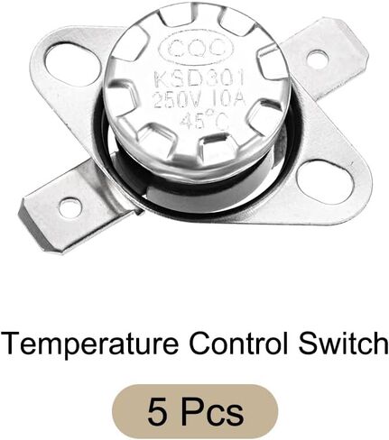Rebower KSD301 Thermostat 120C NC Temperature Thermal Control Switch, [for Microwave Oven Refrigerators] - Normally Closed/90C Angle/2pcs in Kuwait