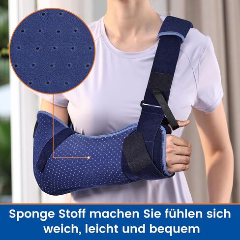 Arm Sling for Shoulder Injury with Waist Strap - Immobilizer Brace Support for Sleeping, Rotator Cuff Surgery(Comfort Version, Right, Medium, 28.5-41 inch) in Kuwait