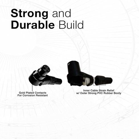 COLUBER CABLE Right Angle XLR Female to RCA Male - 6 Feet - Red - Pro 3-Pin Microphone Connector for Powered Speakers, Audio Interface or Mixer for Live Performance & Recording in Kuwait