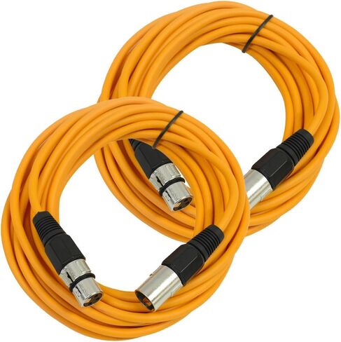 الصوت الزلزالي saxlx-50blue-2pack زوج من الذكور الأزرق 50 قدم xlr إلى ميكروفون أو كابل التصحيح (2 حزمة) in Saudi Arabia