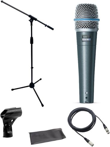 Shure Beta 57a Microphone Bundle with Mic Boom Stand and XLR Cable in Saudi Arabia