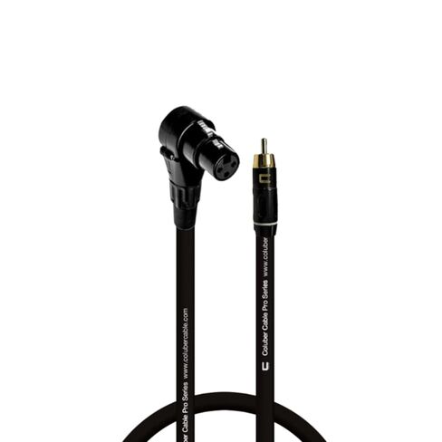 COLUBER CABLE Right Angle XLR Female to RCA Male - 6 Feet - Red - Pro 3-Pin Microphone Connector for Powered Speakers, Audio Interface or Mixer for Live Performance & Recording in Kuwait