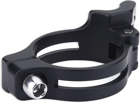 2 Sizes Bikes Front Derailleur, 31.8mm and 34.9mm Bicycles Front Derailleur Clamp Aluminum Alloy Derailleur Mount Adapter for Road or Mountain Bikes Black Bicycles Accessories in Saudi Arabia