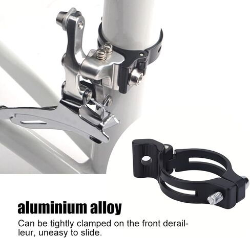 2 Sizes Bikes Front Derailleur, 31.8mm and 34.9mm Bicycles Front Derailleur Clamp Aluminum Alloy Derailleur Mount Adapter for Road or Mountain Bikes Black Bicycles Accessories in Saudi Arabia