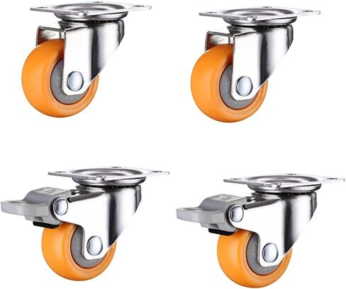 4pcs 1 1.25 1.5 2inch 60 كجم من العجلات البرتقالية الدوارة in Kuwait