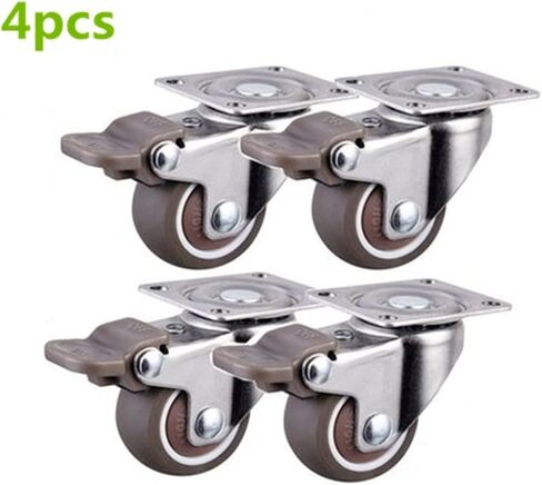 4pcs الأثاث عجلات عجلات ناعمة من المطاط دوارة in Saudi Arabia