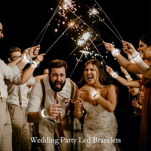 100 PCS LED Bracelets يتم تنشيطها مع LED وامض LED مكافحة الموسيقى تضيء الأساور للهذيان ، جوائز اللعبة ، خدمة عيد الميلاد ، هدية عيد الحب (الأزرق) in Kuwait