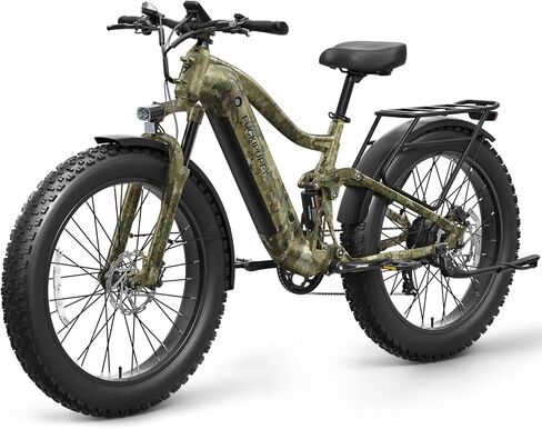 Boxer Electric Bike للبالغين 960W ، تعليق كامل 48V 20AH بطارية Ebike ، 26 "إطارات الدهون 28 ميل في الساعة 80 ميلينج دراجة كهربائية الجبال ، 7 سرعات فرامل القرص الهيدروليكية in Kuwait