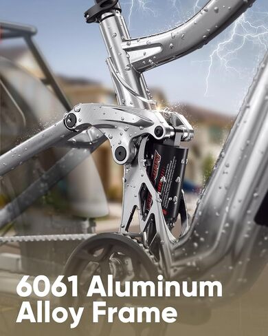 Boxer Electric Bike for Adults 960W, Full Suspension 48V 20AH Battery Ebike, 26" Fat Tire 28MPH 80Miles Range Mountain Electric Bicycle, 7 Speed Hydraulic Disc Brake in Saudi Arabia