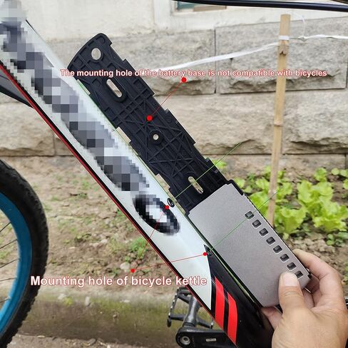 Electric Bike Battery Bracket, Ebike Battery Anchor Bracket Mount, Ebike Conversion Kit for Battery Adapter Frame Mount, Aluminum Alloy E-Bike Battery Box Bracket Mount Show in Saudi Arabia