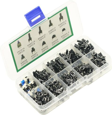 180pcs 10 قيم زر التبديل مفتاح اللمس زر الضغط 4pin in Kuwait
