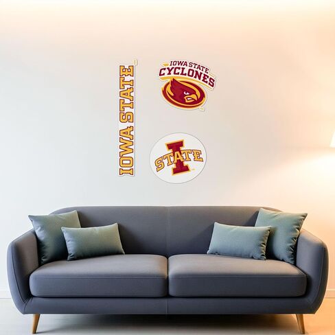 Desert Cactus Iowa University Wallstix ISU Cyclones ملصق جدار قابل للإزالة 11x17 فينيل شارات الاستخدام في الهواء الطلق (التصميم أ) in Saudi Arabia
