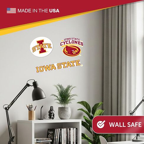Desert Cactus Iowa University Wallstix ISU Cyclones ملصق جدار قابل للإزالة 11x17 فينيل شارات الاستخدام في الهواء الطلق (التصميم أ) in Saudi Arabia