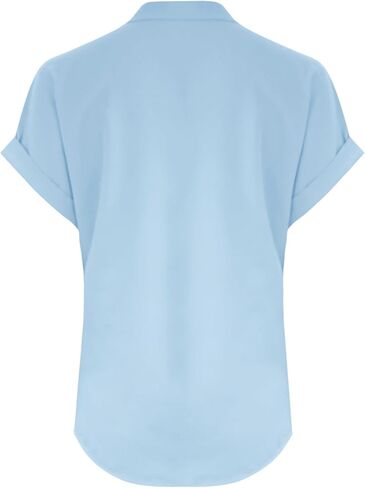 Linen Tops for Women 2025 Trendy Summer Short Sleeve Cotton Shirts Loose Causal Button V Neck Blouses Clothes in Saudi Arabia