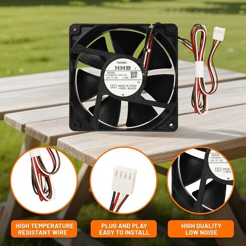KIT0411 Pellet Grill Induction Fan Motor for Traeger D2 Pro 575/780 and Ironwood 650/885,Silverton 620 810, Century 885, Oven Circulation Fan Replacement Part,1.3A 12V DC in Saudi Arabia
