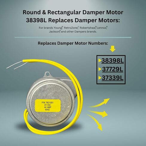 استبدال 24VAC مثبط SYNCHRON MOTOR 38398L لمثبط مستطيل مستطيل (قائمة لمحرك واحد) عادة السفن في نفس اليوم in Saudi Arabia