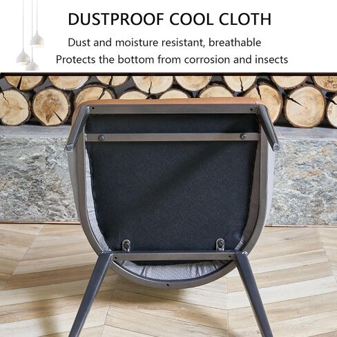 Dining Chairs Set of 2, PU Leather Upholstered Seat Kitchen Counter Chairs with Backrest Dining Room Chairs for Dressing Lounge Living Room Office Bedroom in Saudi Arabia
