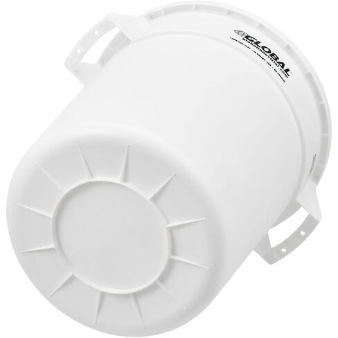 علبة القمامة التجارية العالمية الصناعية ، سعة 10 جالون ، علبة القمامة البلاستيكية ، سلة المهملات الداخلية والخارجية ، أبيض ، 15-5/8 "W × 17-1/8" ، بدون غطاء in Kuwait