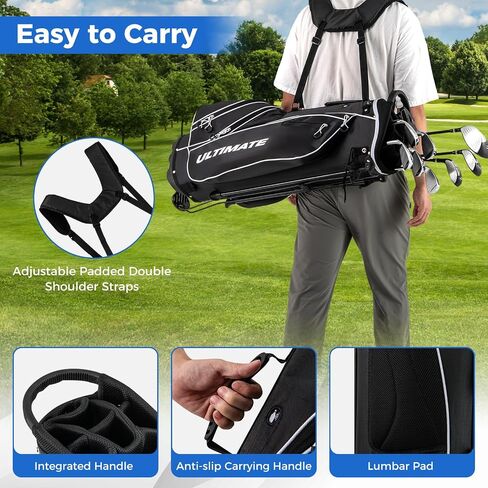 Goplus Complete Golf Club Set for Men, 9 Pieces Golf Clubs with #1 Driver, #3 Fairway, #4 Hybrid, #6 & #7 & #8 & #9 & #P Irons, Putter, Head Covers, Men's Right Handed in Saudi Arabia