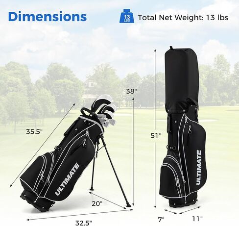 Goplus Complete Golf Club Set for Men, 9 Pieces Golf Clubs with #1 Driver, #3 Fairway, #4 Hybrid, #6 & #7 & #8 & #9 & #P Irons, Putter, Head Covers, Men's Right Handed in Saudi Arabia