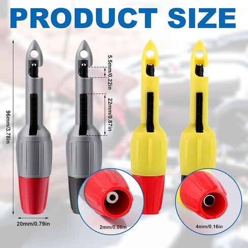 4pcs Wire Piercing Probe Kit, 0.08in and 0.16in Insulation Puncture Wire Probe Piercing Clip Test Tool for Multimeter Equipment Home Appliance Repair Electricity Meter Testing Accessories in Saudi Arabia