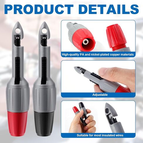 4pcs Wire Piercing Probe Kit, 0.08in and 0.16in Insulation Puncture Wire Probe Piercing Clip Test Tool for Multimeter Equipment Home Appliance Repair Electricity Meter Testing Accessories in Saudi Arabia