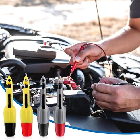 4pcs Wire Piercing Probe Kit, 0.08in and 0.16in Insulation Puncture Wire Probe Piercing Clip Test Tool for Multimeter Equipment Home Appliance Repair Electricity Meter Testing Accessories in Saudi Arabia