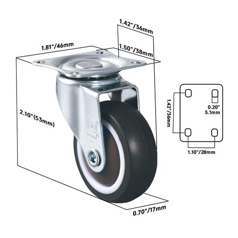 1.5 '' عجلات العجلات مجموعة من 4 عجلات شديدة التحمل لا ضوضاء ، عجلات العجلات العلوية دوارة لمشروع صغير ، منضدة ، طاولة جانبية ، أثاث وعلبة عمل (1.5 بوصة دوارة) in Kuwait