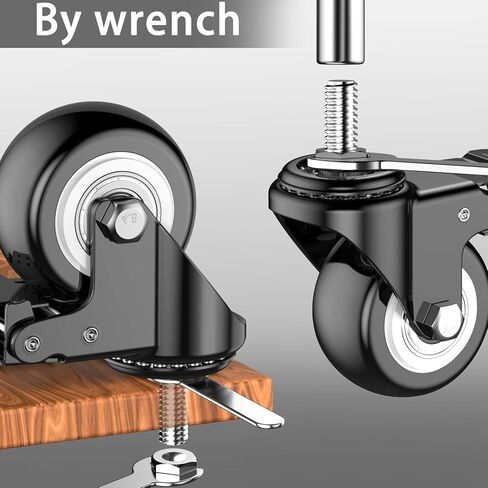 4 inch Threaded Stem Casters Set of 4 Heavy Duty 2000lbs,3/8"-16 x 1(Stem Diameter 3/8", Stem Length 1"), Swivel Casters Set of 4, Casters, Industrial Castor Wheels for Cart,Furniture in Saudi Arabia