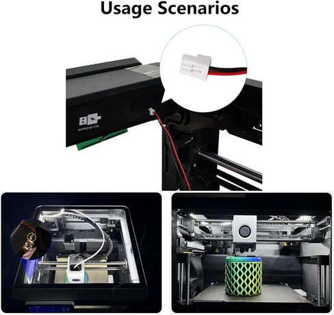 طابعة ثلاثية الأبعاد طابعة طابعة LED Strip Trock لـ Bambu Lab P1P/P1s ، مع عرض بطول 1.5 متر 7 مم و 75 حبات LED ، من السهل تثبيت مصباح LED 5V شريط مرن أضواء السطوع عالية الأجزاء 3D أجزاء in Kuwait