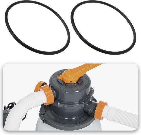 2PCS Sand Filter Courser LID O-Ring Gasket O RINGS SEAL GOMMETS P6563 متوافق مع Bestway FlowClear 1000 1200 1500 125x115x5mm أسود in Saudi Arabia