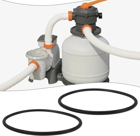2PCS Sand Filter Courser LID O-Ring Gasket O RINGS SEAL GOMMETS P6563 متوافق مع Bestway FlowClear 1000 1200 1500 125x115x5mm أسود in Saudi Arabia