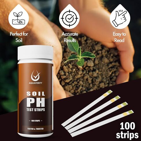 طقم اختبار التربة الممتاز-100 شرائط اختبار درجة الحموضة (3-9) اختبار الأس الهيدروجيني السريع والدقيق للحديقة والخشب والنباتات | شرائط اختبار التربة السهلة الاستخدام للتربة الصحية والنمو الأمثل in Saudi Arabia
