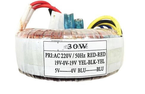 1PCS 30W 30VA INPUT 220V OUTPUT 19V-0-19V 5V AUDIO AUDIO RING محول in Kuwait