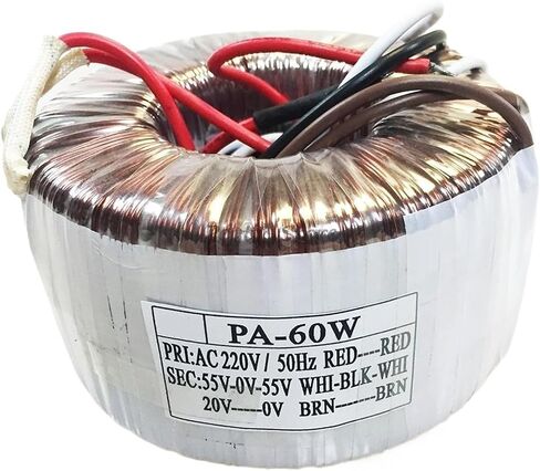 1PCS 60W 60VA إدخال 220V الإخراج 55V-0-55V 20V محول حلقة الصوت in Saudi Arabia