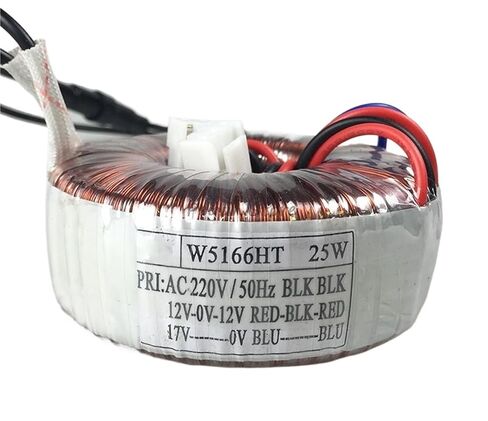 1PCS 25W 25VA إدخال 220 فولت الإخراج 12V-0-12V 17V محول الدائري المحول الأمامي إكسسوارات معدات الصوت in Kuwait