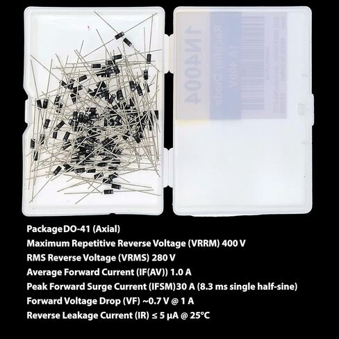 EEEEE16 القيمة 250 PCS DIODE COFTMENT KIT تحتوي على مقوم سريع الاسترداد Schottky تبديل الحزمة الصمام الثنائي Zener من الثنائيات المتنوعة in Kuwait