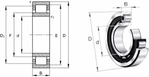 1 قطعة NU1011EM NU1011 32111 H 55x90x18 أسطوانة الأسطوانة المحامل in Saudi Arabia
