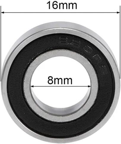 2/10pcs محامل كرة أخدود عميقة 688RS 684 685 686 687 688 689 ZZ RS 2RS Rubber Sealing Cove المحامل (-2RS أسود ، 687 7x14x5mm_10pcs_abec-5) in Saudi Arabia