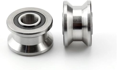 5pcs CNC TU22 8mm v/u Groove Pulley Bearings T22 8 * 22.5 * 14.5 * 13.5mm V Groove Roller Wheel Ball Ball T-U-22 (T22) in Saudi Arabia