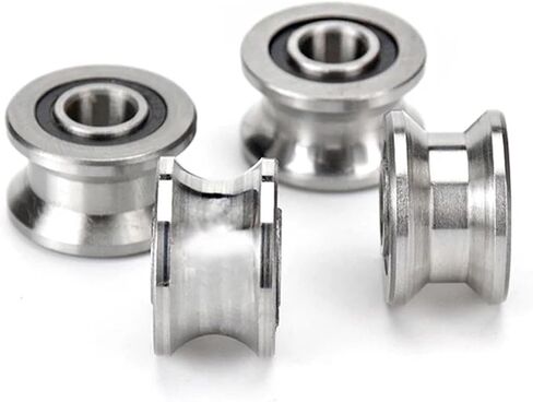 5pcs CNC TU22 8mm v/u Groove Pulley Bearings T22 8 * 22.5 * 14.5 * 13.5mm V Groove Roller Wheel Ball Ball T-U-22 (T22) in Saudi Arabia